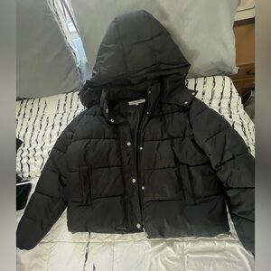 Sebby Charcoal Puffer Coat